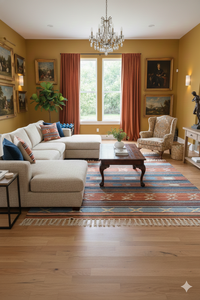 Tapis d'intérieur en coton moderne, réversible, pliable, en peluche, fait à la main, à motifs floraux, grand tapis pour chambre à coucher, salon, voyage - Product Image 2