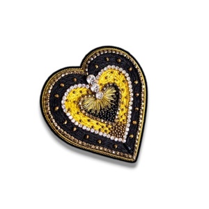 Broche de moda de cobre intrincadamente detallado bordado a mano oveja barco lingotes cuentas de alambre regalo elegante para compromiso de boda - Product Image 6