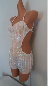 Cami de una pieza con cuentas de satén sostenible, cuello profundo, corazón Sexy, longitud corta, decoración hueca, transpirable para mujer - Product Image 3