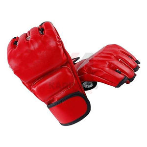Gants de MMA en cuir de haute qualité, impression de logo personnalisée, vente chaude, gants de combat sportifs de longueur poignet, entraînement, sparring, OEM - Product Image 6
