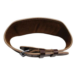 Cinturón de levantamiento de pesas de cuero genuino profesional Cinturones de gimnasio de piel de vaca con hebilla de acero Cinturones de cuero genuino de Pakistán - Product Image 2
