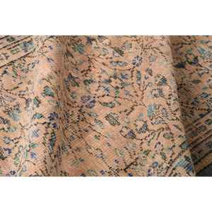 Alfombra de 3.4x6.7 pies, Alfombra Turca Vintage, Alfombra con Bordes Azules y Marrones - Product Image 5