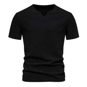 High Quality <b>White</b> Pure Cotton <b>T</b>-<b>shirt</b> Thickened Threaded Round <b>Neck</b> Short Sleeves Three Needle Half Sleeve Tees - Product Image 4