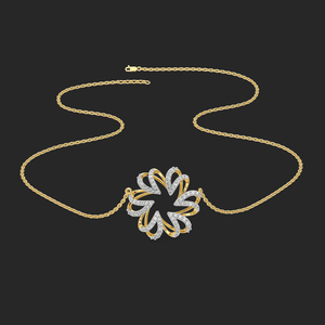 Collar con Colgante de Trébol Chapado en Oro, Cadena con Eslabones, Joyería con Aspecto de Diamante para Mujer, Regalo - Product Image 3