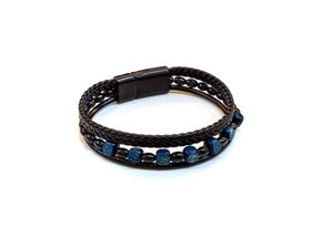 DAFNI BIG PAZAR Model Number 19 Spandex <b>Beaded</b> Raised Rubber Print <b>Men's</b> <b>Bracelet</b> Set 20 Pcs Assorted Styles for Everyday Wear - Product Image 6