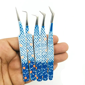 Pinzas de pestañas con punta de fibra de etiqueta privada, pinzas de extensión de pestañas con volumen de punta de fibra con logotipo personalizado - Product Image 6