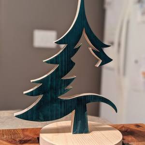 เครื่องประดับต้นคริสต์มาสทำด้วยมือทำจากไม้เชอร์รี่ทำจากไม้ทนต่อสภาพอากาศปรับขนาดและรูปทรงได้ - Product Image 1