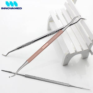 Outils de podologie en acier inoxydable de qualité chirurgicale Ensemble de limes et curettes pour le traitement des ongles incarnés double face Source d'alimentation manuelle - Product Image 5