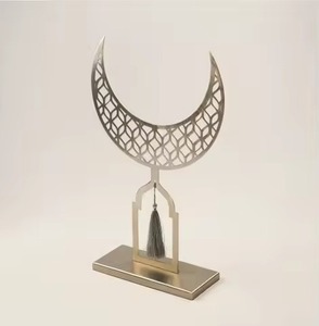 Calligraphie arabe de qualité supérieure en métal Ramadan Kareem avec base, centre de table élégant pour cadeaux de Ramadan, décoration - Product Image 2