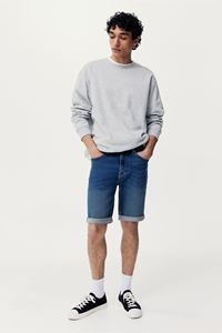 Pantalons pour hommes décontractés de haute qualité, coupe ajustée, 5 poches, bleu denim, confortables, légèrement extensibles, mi-tissés, prix de gros, shorts - Product Image 6