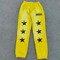 Ensemble de survêtement streetwear OEM 100% coton, pantalon de survêtement évasé, survêtement délavé à l'acide, survêtement en molleton de haute qualité pour hommes