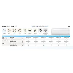 Aire Acondicionado Split Dual WindFree Avant S2 de 12001-15000 BTU con WiFi, Inverter, Clase A++, Purificación de Aire, Control por Aplicación, R32 - Product Image 4