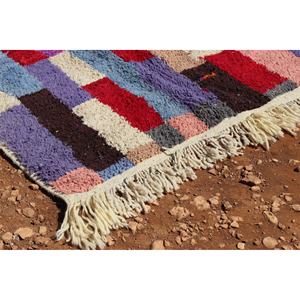 Tapis persan abstrait fait à la main contemporain 9x12 grand rectangle en polyester pour le décor d'entrée de la chambre à coucher du salon pour les adolescents - Product Image 2