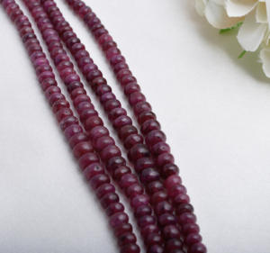 Cuentas de Rubí Natural GF Lisas para Joyería, Piedras Preciosas Naturales para la Elaboración de Joyería Fina - Product Image 2