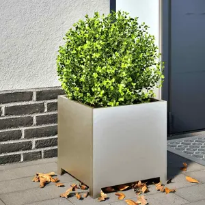 Jardinière en acier inoxydable | Pot décoratif extérieur et intérieur | Idéal pour l'aménagement paysager, les pépinières et les utilisations commerciales en vrac - Product Image 2