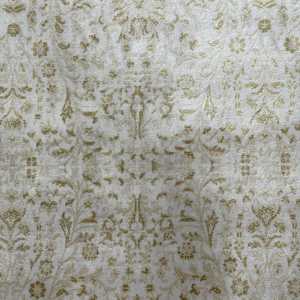 Alfombra Turca Vintage Grande de 6.3x6.7 pies (193x203 cm), Alfombra Blanca con Diseño Floral - Product Image 5