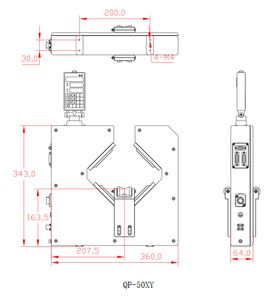 QP-50XY 1-50mm tubo ialoide Laser diametro cavo di misurazione diametro filo misuratore macchina Laser strumento di misura digitale - Product Image 6