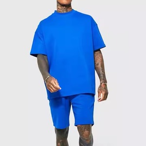 Custom Summer Streetwear Jogger <b>Suits</b> 100% Cotton Tracksuit for Men Screen Puff Print <b>T</b> <b>Shirt</b> and Shorts Set - Product Image 6