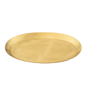 Bandeja decorativa de latón macizo, bandeja para servir de mesa, organizador de almacenamiento de oro elegante para joyería de Perfume, vela de té de comida - Product Image 1