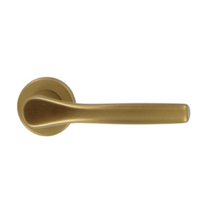 Mezza Maniglia Anodizzata Bronzo Con Rosetta - Product Image 1
