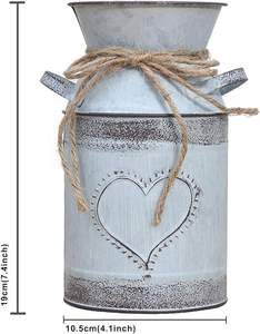 Jarrón de Metal plateado de la mejor calidad con diseño Vintage, floreros de hierro de lujo, decoración de boda, floreros de lujo de tamaño mediano - Product Image 1