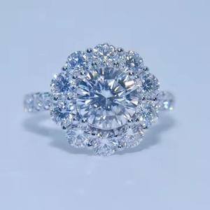 Bague Solitaire 14k 18k Lab Grown Diamond Bague de fiançailles Qualité 925 Silver Lab Grown Diamond Wedding Ring For Women - Product Image 6