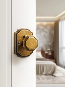 Pomo de puerta de oro oscuro con acabado vintage, ideal para la oficina del dormitorio de la puerta principal, agrega un encanto antiguo a los interiores clásicos de la India - Product Image 2