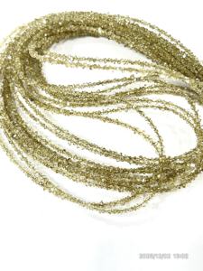 AAA Quality Natural Light Honey Green <b>Color</b> Herkimar Diamond Quartz Coated <b>Beads</b> Size 2-3mm - Product Image 6