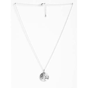 Collier chaîne tendance CLARA en argent sterling 925 avec pendentif arbre, plaqué rhodium, zircon, diamant, perle, pierres principales en or 18 carats et platine - Product Image 3
