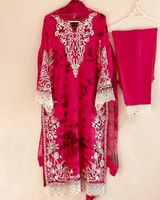 Shalwar Kameez indien pour femme, entièrement brodé, imprimé numérique fantaisie, prêt-à-porter, en faux Georgette
