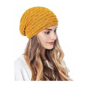 Custom Logo Knitted Winter <b>Hats</b> <b>Satin</b> <b>Lined</b> Blank Acrylic Unisex Beanie Cap - Product Image 5