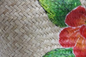 กระเป๋าโท้ทผักตบชวาสองหูจับลายดอกไม้สำหรับใช้ในชีวิตประจำวันทนทานเป็นมิตรกับสิ่งแวดล้อม - Product Image 3