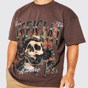 Boxy hommes surdimensionné t-shirt hommes T-Shirts à manches courtes décontracté col rond chemises classique basique t-shirt mode plaine pull t-shirts - Product Image 3