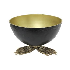 Iron Metal Serving Bowl With Stand Gold Finish Kitchen & <b>Table</b> <b>Top</b> Round Shape and <b>Decorative</b> Bowls Handmade Bulk - Product Image 3