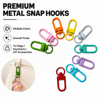 Mousqueton pivotant en métal couleur bonbon, fermoir à ressort en U, connecteur de sac personnalisé pour porte-clés, fermeture à pression pour sac à main, accessoires de bricolage