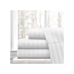 Wholesale Custom White Linen Satin Woven Modern High <b>Quality</b> <b>Duvet</b> Cover Set for <b>Hotels</b> - Product Image 4