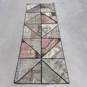 2.5x6.9 ft <b>Rug</b>, <b>Runner</b> Vintage <b>Rug</b>, Gray Abstract <b>Rug</b> - Product Image 1