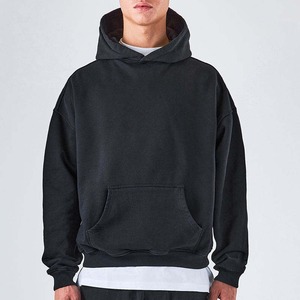 Venta al por mayor de sudaderas con capucha extragrandes 100% algodón para hombre ropa de calle con hombros caídos logotipo personalizado impresión para el invierno - Product Image 1