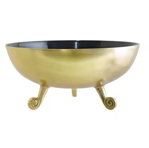 Set 2 Polished Metal Fruit Bowl <b>Table</b> <b>Top</b> Decor Handmade <b>Dishwasher</b> Safe Wedding Event Tableware - Product Image 4