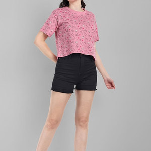 Meilleures ventes de t-shirts courts personnalisés pour femmes à faible quantité minimale de commande vêtements décontractés d'été de couleur vierge pour l'été - Product Image 4