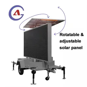 GUANGAN Programmable <strong>Solar</strong> <strong>Powered</strong> LED VMS Trailer <strong>Variable</strong> <strong>Message</strong> Highway Traffic Control <strong>Portable</strong> Board Equipment Solution - Product Image 5