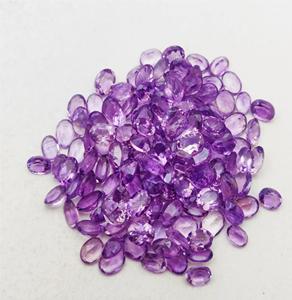Améthyste brésilienne naturelle, taille ovale facettée, couleur violette, pierre en vrac calibrée, Coscatl Exports, évaluation tierce partie en ligne - Product Image 4
