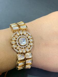 ออกแบบ Moissanite kundan สร้อยข้อมือปรับได้หินเป็นประกายสำหรับสาวทันสมัยกำไลข้อมือออกแบบของขวัญ - Product Image 2