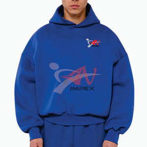 High Quality <b>Thick</b> Boxy Blank Cotton 500gsm Hoodie Oversized Fleece Custom Heavyweight Cropped <b>Hoodies</b> <b>for</b> <b>Men</b> - Product Image 2