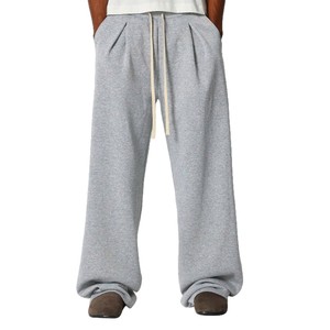 Venta al por mayor de algodón 360gsm French Terry pantalones de chándal de hombre personalizado con cordón estilo casual Jogger de talla grande pantalones de punto pantalones sueltos - Product Image 4