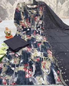 ชุดเดรสหรูใหม่ผ้ามัสลินเนื้อนิ่มเนื้อนิ่มผ้าวิสคอสวาติแกนผ้าวิสคอสชุดเดรสสวยทันสมัยสำหรับผู้หญิงใส่ทำงาน - Product Image 5