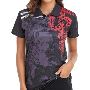 Nuevos polos estampados 100% algodón para mujer de alta calidad nueva moda algodón poliéster mujeres polos estampados - Product Image 1
