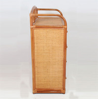 Commode moderne en rotin à 6 tiroirs, 76x44x108cm, pour salon, chambre et salle à manger, meubles de maison