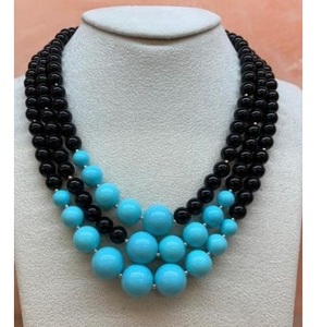 Artisan Chunky Resin <b>Bead</b> Necklace Handmade Women Jewelry Gift - Product Image 6