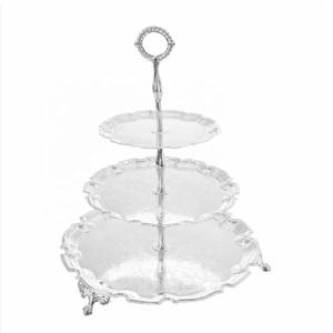 Elegante Soporte para Pastel de Dos Niveles Plateado, Exhibición de Postres de Metal con Estilo para Bodas, Fiestas, Decoración de Cocina y Mesa de Comedor - Product Image 4